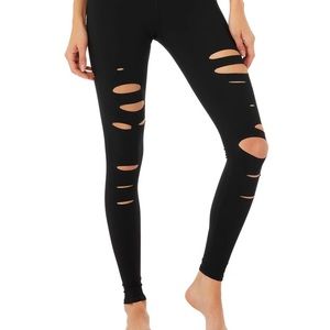 NWT ALO High Waist Ripped Leggings